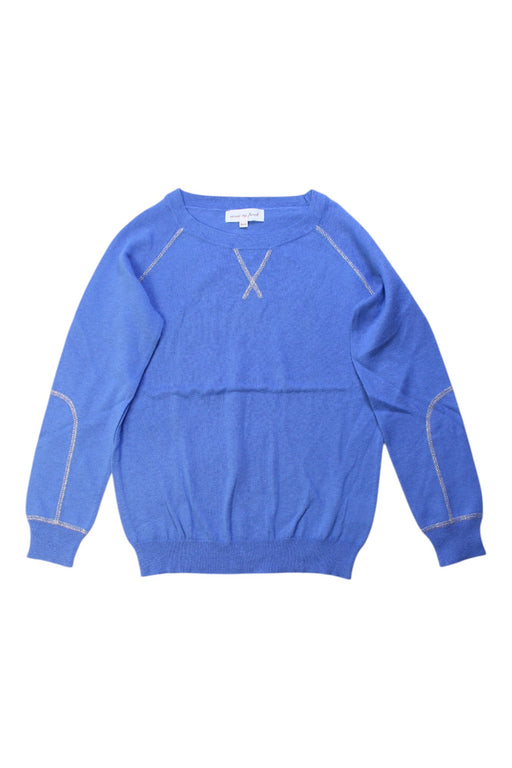 A Blue Knit Sweaters from Excuse My French in size 8Y for girl. (Front View)
