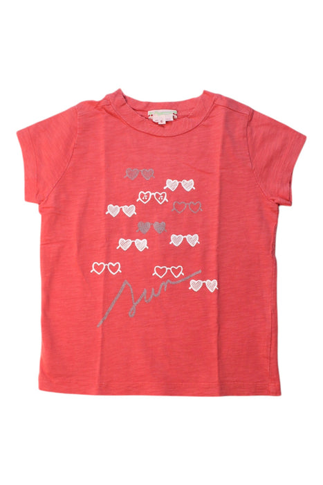 A Red Short Sleeve T Shirts from Bonpoint in size 6T for girl. (Front View)