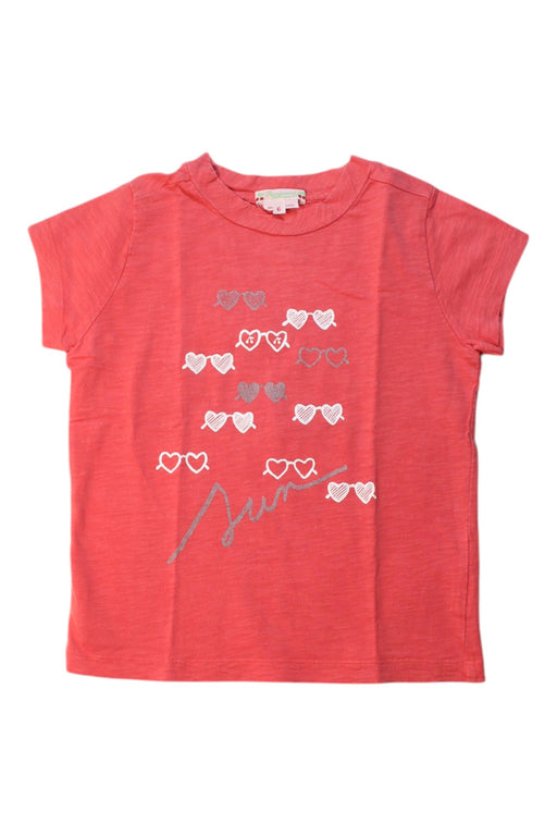 A Red Short Sleeve T Shirts from Bonpoint in size 6T for girl. (Front View)