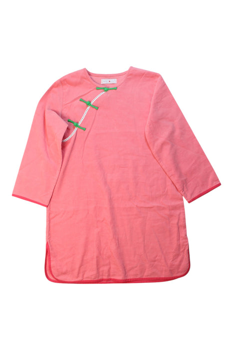 A Pink Long Sleeve Dresses from Tang'Roulou in size 6T for girl. (Front View)