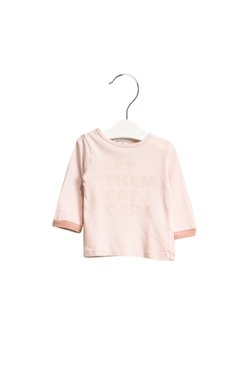 A Pink Long Sleeve Tops from CdeC in size 3-6M for girl. (Front View)