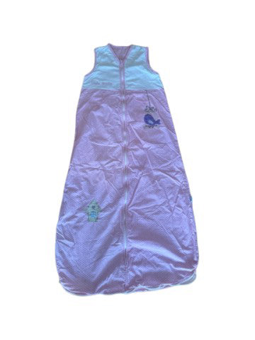 A Pink Sleepsacs from Slumbersac in size 3T for neutral. (Front View)