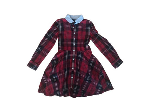 A Red Long Sleeve Dresses from Polo Ralph Lauren in size 6T for girl. (Front View)