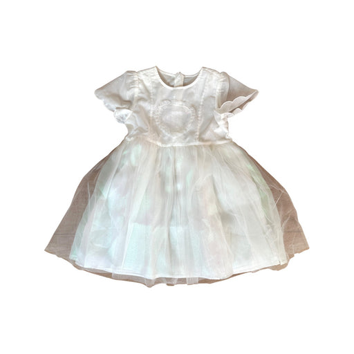 A White Short Sleeve Dresses from Balabala in size 3T for girl. (Front View)