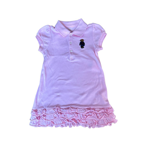 A Pink Short Sleeve Dresses from Ralph Lauren in size 2T for girl. (Front View)