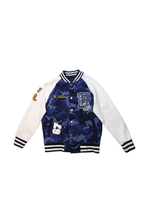 A Blue Lightweight Jackets from Polo Ralph Lauren in size 6T for boy. (Front View)