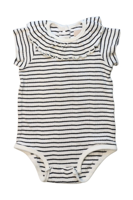 A Black Sleeveless Bodysuits from Petit Main in size 18-24M for girl. (Front View)