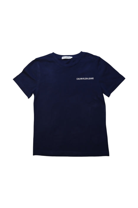 A Navy Short Sleeve T Shirts from Calvin Klein in size 8Y for neutral. (Front View)