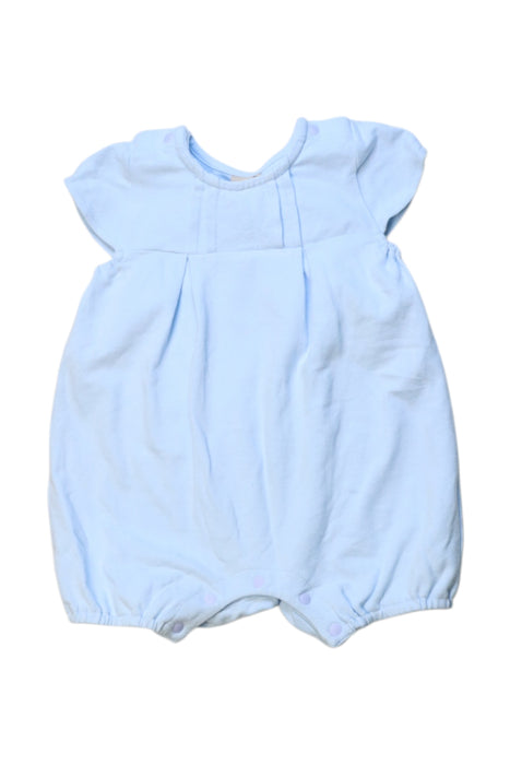 A Blue Short Sleeve Rompers from Petit Main in size 12-18M for girl. (Front View)