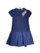 A Navy Short Sleeve Dresses from Janie & Jack in size 5T for girl. (Front View)