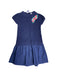 A Navy Short Sleeve Dresses from Janie & Jack in size 5T for girl. (Front View)