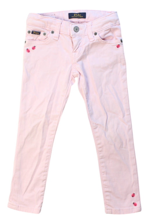 A Pink Jeans from Polo Ralph Lauren in size 3T for girl. (Front View)