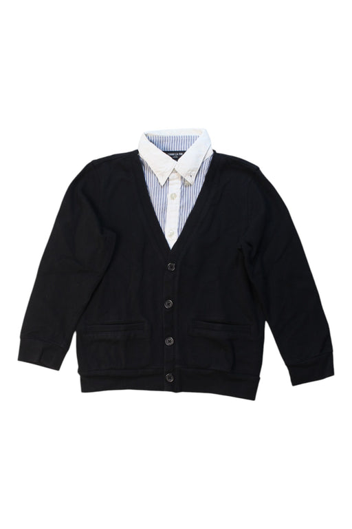 A Black Cardigans from Comme Ca Ism in size 6T for boy. (Front View)