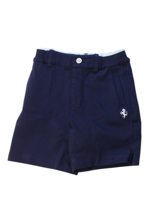 A Navy Shorts from Ferrari in size 3T for boy. (Front View)