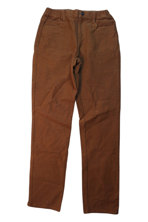 A Brown Casual Pants from Kingkow in size 14Y for boy. (Front View)