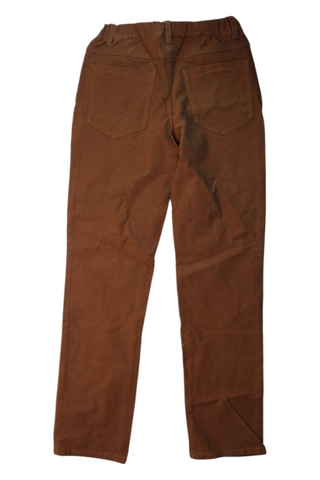 A Brown Casual Pants from Kingkow in size 14Y for boy. (Back View)