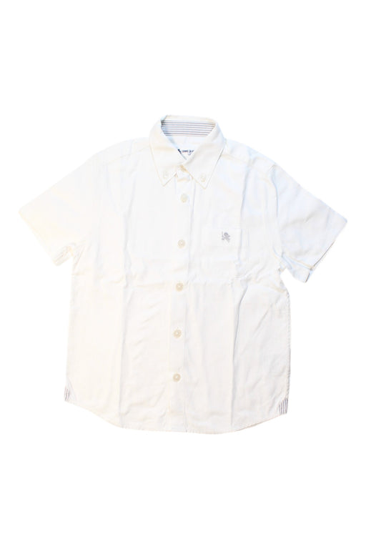 A White Short Sleeve Shirts from Comme Ca Ism in size 6T for boy. (Front View)