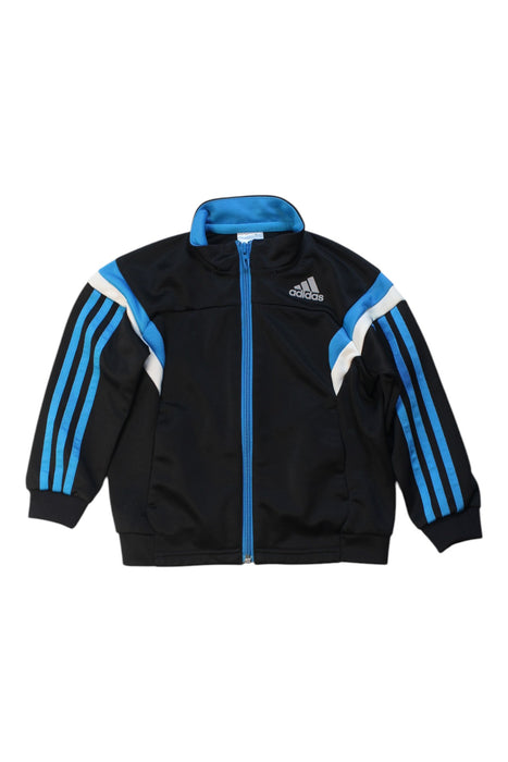 A Black Lightweight Jackets from Adidas in size 4T for boy. (Front View)