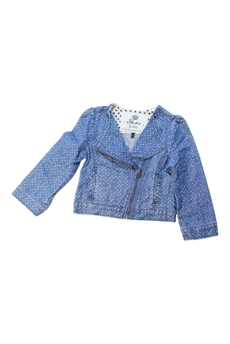 A Blue Lightweight Jackets from IKKS in size 3T for girl. (Front View)