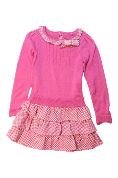 A Pink Sweater Dresses from Nicholas & Bears in size 4T for girl. (Front View)