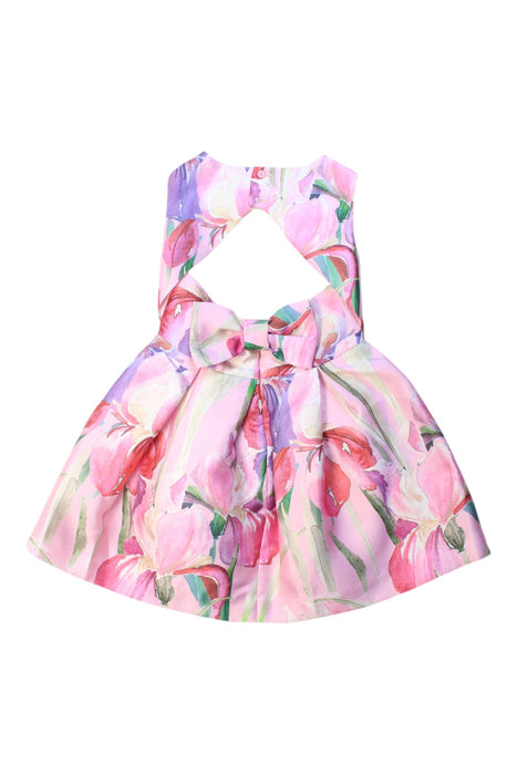 A Multicolour Sleeveless Dresses from Paz Rodriguez in size 3T for girl. (Back View)
