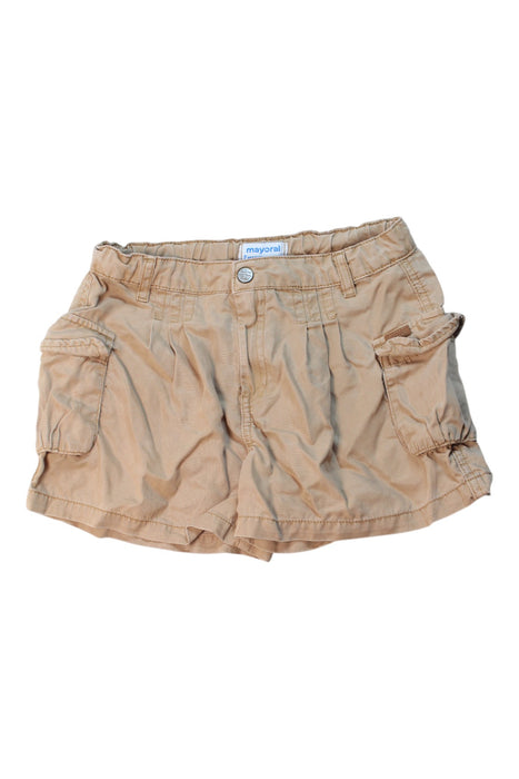 A Beige Shorts from Mayoral in size 7Y for girl. (Front View)