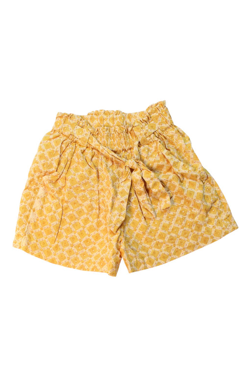 A Yellow Shorts from Fabindia in size 7Y for girl. (Front View)