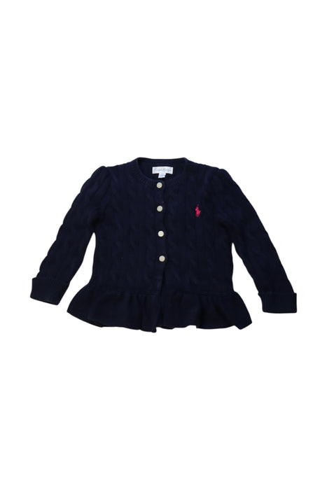 A Navy Cardigans from Ralph Lauren in size 12-18M for girl. (Front View)