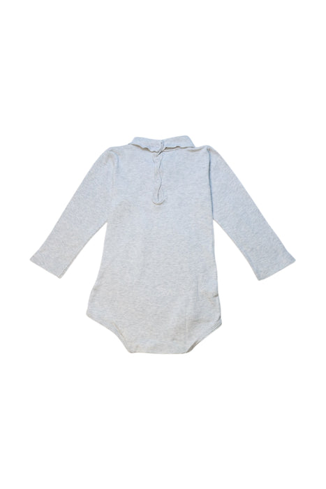 A Grey Long Sleeve Bodysuits from Petit Bateau in size 12-18M for neutral. (Back View)
