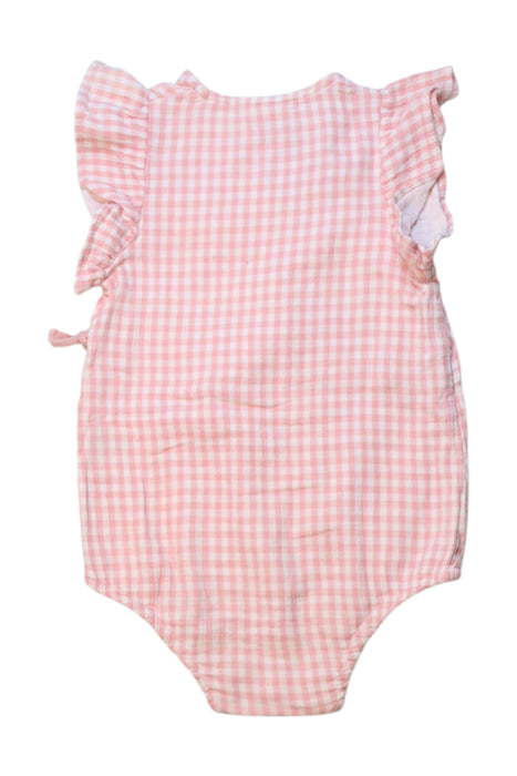 A Pink Sleeveless Rompers from Seed in size 6-12M for neutral. (Back View)