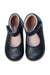 A Navy Dress Shoes from Jacadi in size 18-24M for girl. (Front View)