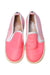 A Pink Slip Ons from Jacadi in size 4T for girl. (Front View)