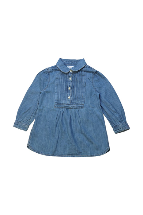 A Blue Long Sleeve Dresses from Ralph Lauren in size 12-18M for girl. (Front View)