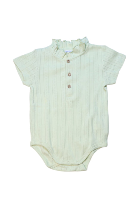 A Beige Short Sleeve Bodysuits from Bout'Chou in size 12-18M for neutral. (Front View)
