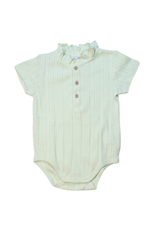 A Beige Short Sleeve Bodysuits from Bout'Chou in size 12-18M for neutral. (Front View)