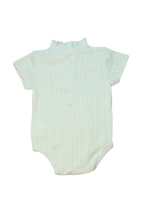 A Beige Short Sleeve Bodysuits from Bout'Chou in size 12-18M for neutral. (Back View)