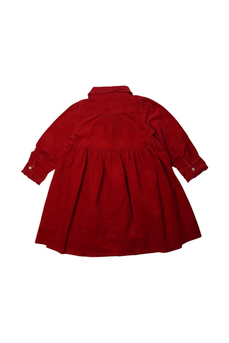 A Red Long Sleeve Dresses from Ralph Lauren in size 12-18M for girl. (Back View)