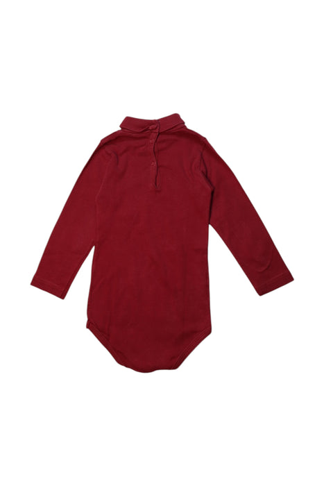 A Burgundy Long Sleeve Bodysuits from Petit Bateau in size 12-18M for neutral. (Back View)