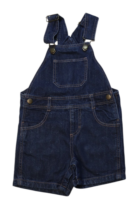A Navy Overall Shorts from Bout'Chou in size 12-18M for neutral. (Front View)