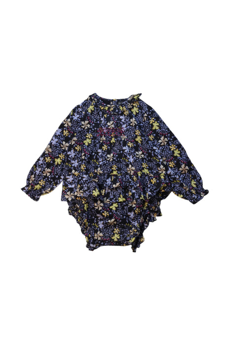 A Multicolour Long Sleeve Rompers from Velveteen in size 12-18M for girl. (Front View)