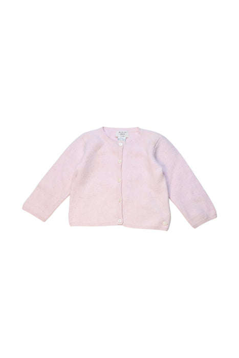 A Pink Cardigans from Cyrillus in size 6-12M for neutral. (Front View)