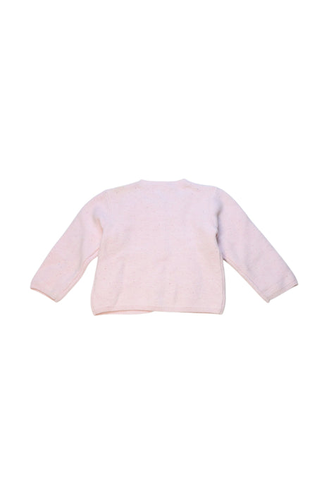 A Pink Cardigans from Cyrillus in size 6-12M for neutral. (Back View)
