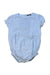 A Blue Short Sleeve Rompers from Velveteen in size 12-18M for girl. (Front View)