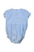 A Blue Short Sleeve Rompers from Velveteen in size 12-18M for girl. (Back View)