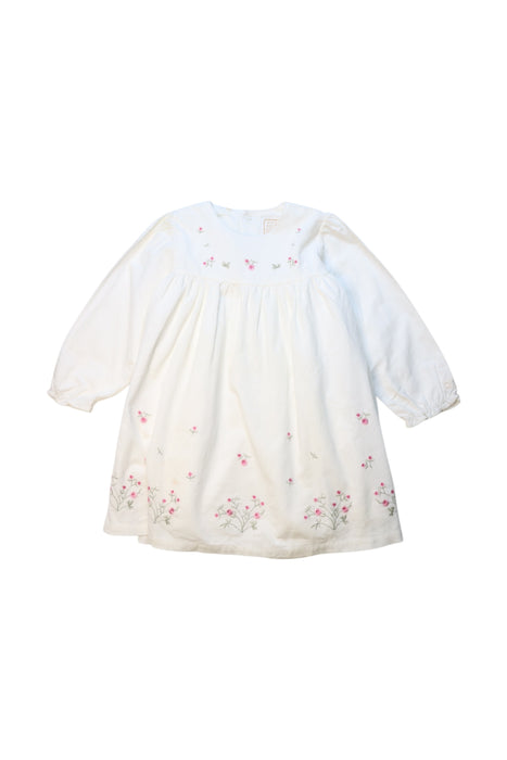 A White Long Sleeve Dresses from Emile et Rose in size 18-24M for girl. (Front View)
