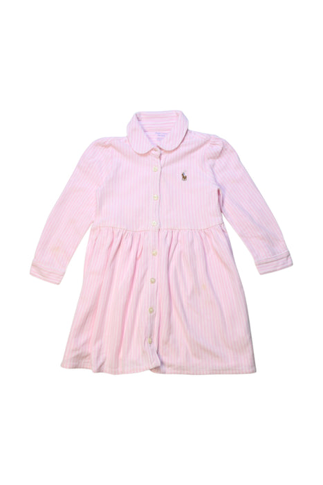 A Pink Long Sleeve Dresses from Ralph Lauren in size 12-18M for girl. (Front View)