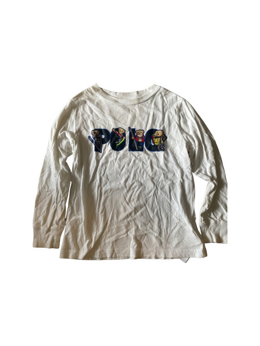A White Long Sleeve T Shirts from Polo Ralph Lauren in size 5T for neutral. (Front View)