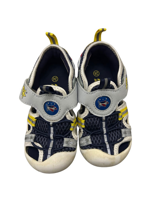 A Navy Sandals from Dr. Kong in size 3T for boy. (Front View)