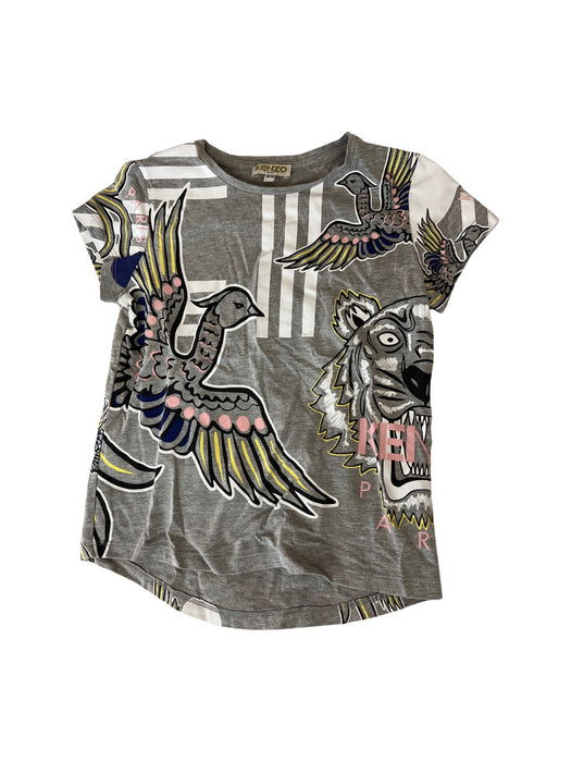 A Grey Short Sleeve T Shirts from Kenzo in size 5T for girl. (Front View)