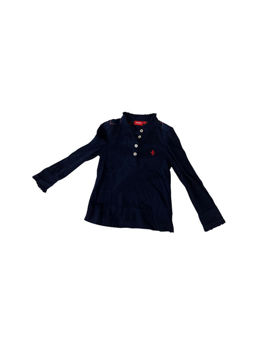 A Navy Long Sleeve Polos from Ferrari in size 4T for girl. (Front View)